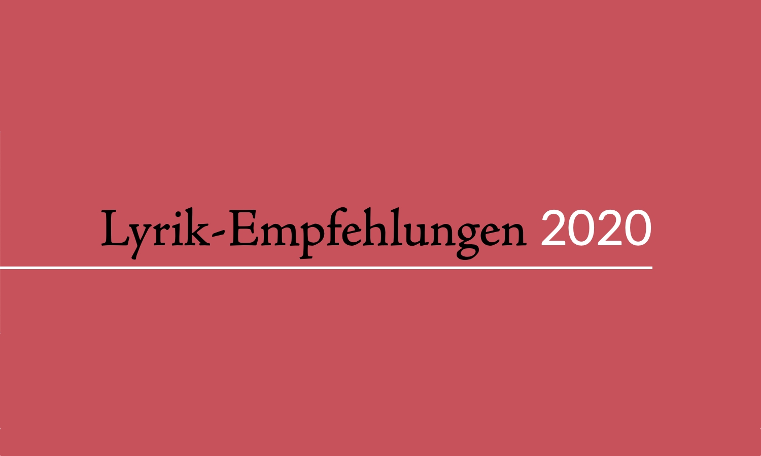 Lyrik-Empfehlungen 2020 (Header)