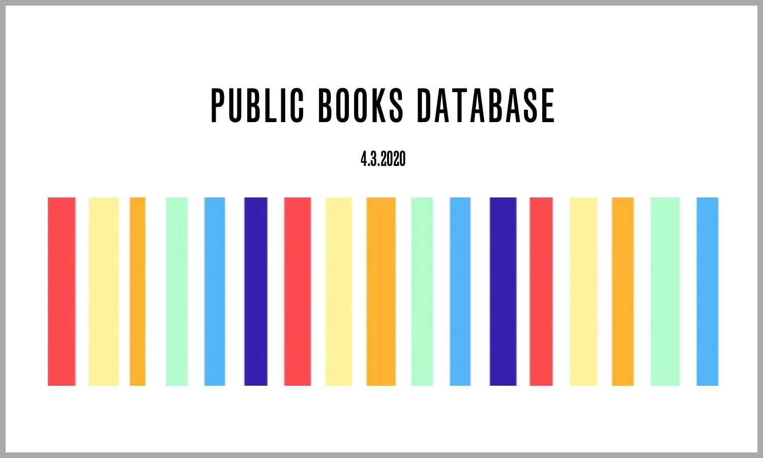 Public Books Database Source Website Poetry Literary Studies